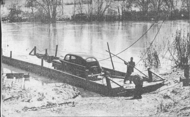 Mouth of Wilson - Halsey's Ferry
This late 1940s photo shows Halsey's Ferry across the New River near where the bridge taking Route 93 from Mouth of Wilson to Piney Creek now stands.
