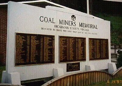 Dickenson County, Virginia's Coal Miners Memorial
