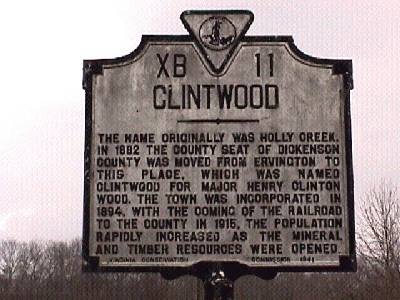 This is another historical marker for the town of Clintwood.
