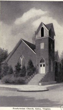 galaxpresby.jpg
This is a 1920 or so view of the Galax Presbyterian Church.
