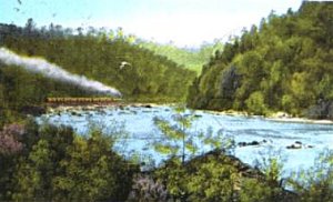 newrivertrain.jpg
This is the New River Train between Galax and Fries.  from a 1930s era postcard.
