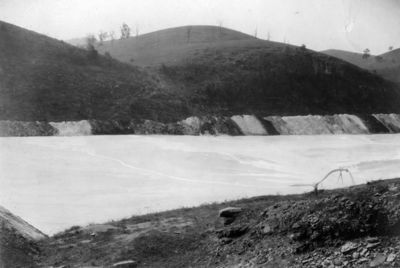 Saltville - Muck Pond
Lime-mud waste of Mathieson Alkali Works. Approximately 300-tons a day poured into pond. Abingdon quadrangle. Virginia. No date, but circa 1910.  From the collection of the U.S. Geological Survey. 
