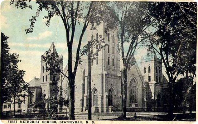 Statesville - First Methodist Church
This image is taken from a 1918 postcard.
