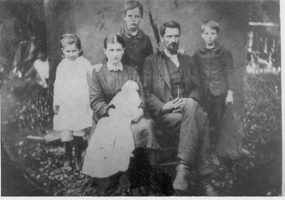 Ambrose_&_Laura.jpg
This photo is of Ambrose Weaver  Laura Jones. To the right is James Bethel . middle is William Wiley, left is Victoria Alice and the baby is Flora Jane.  Courtesy of Robert Weaver [email]leeann18@msn.com[/email]
