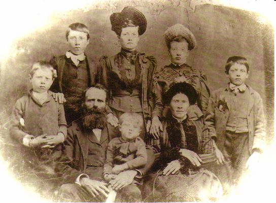 Andrew C EASTRIDGE Family.jpg
The Andrew C Eastridge Family circa 1900 Brushy Fork, Ashe Co. Back row: John Newton Wilbur, Sarah Laurice, Nancy Elisabeth 
Front row: Marvin Carlock, Andrew Clinton, Sr. holding Andrew Clinton, Jr., and Martisha Jane Osborne Eastridge.  Courtesy of Carole Eastridge Waters [email]caew619@aol.com[/email]

