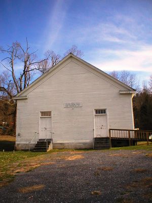 Honaker - New Garden Primitive Baptist Church
This photo by Janice Busic ([email]janice_b@verizon.net[/email]), shows this old church which was probably used as a hospital during the civil war.
