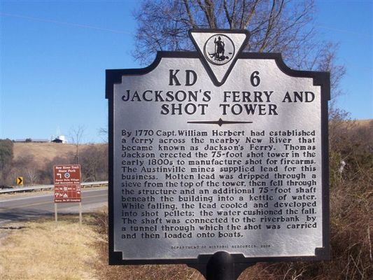 Poplar Camp - Jackson's Ferry and Shot Tower Marker
Photo by Shawn Dunford.  Courtesy of David Arnold [email]david.arnold@adelphia.net[/email]
