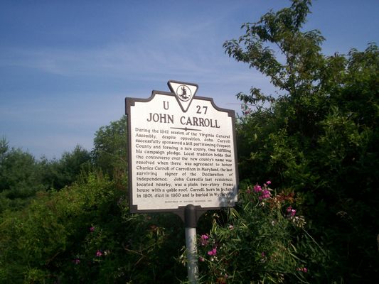 Laurel Fork - John Carroll Historical Marker
Photo by David Allen Rutherford.  Courtesy of David Arnold [email]david-arnold@comcast.net[/email]
