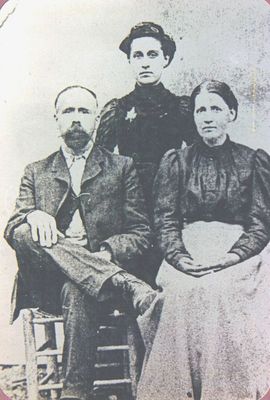 McCluremillard.jpg
This is a picture of Millard F. McClure.  He was the son of Henry Samuel McClure and Sarah "Leah" Howell.  The two ladies are; Mecy Blevins (standing) and Easter Blevins.  They were the daughters of Alfred Blevins and Margery Sheets. All from Silas Creek, Ashe County.  Courtesy of [email]pamiam12@aol.com[/email]
