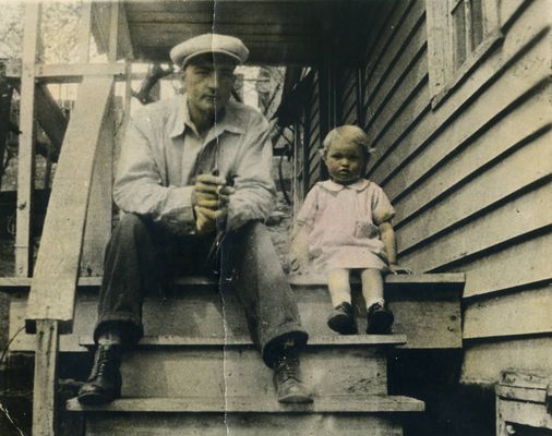 Mommy_herDaddy.jpg
 Rosser K. Davidson and my mother, Edna Ruth 
Davidson. She was about two years old. They are sitting on the porch of their home at Cedar Branch in Saltville.  Courtesy of Lesa Long [email]ladygwenhwyvar@hotmail.com[/email]


