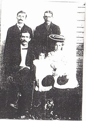Nora Price.jpg
Standing; William Arthur McClure and Samuel Andrew McClure.  Son of Mara Etta MClure and ___ Sullin.
Seated; Andy Fowler (Nora's Husband), their child ? and Nora Price Fowler.  Daughter of Mara Etta McClure and Linville Price.  Courtesy of [email]Pamiam12@aol.com[/email]
