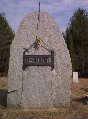Galax - Osborne Cemetery
The stone is massive.  Located near the intersection of Nuckolls Curve Rd. & US 58 west of Galax in Grayson on private property still owned by the family.  Photo by Shawn Dunford.  Courtesy of David Arnold [email]david.arnold@adelphia.net[/email]
