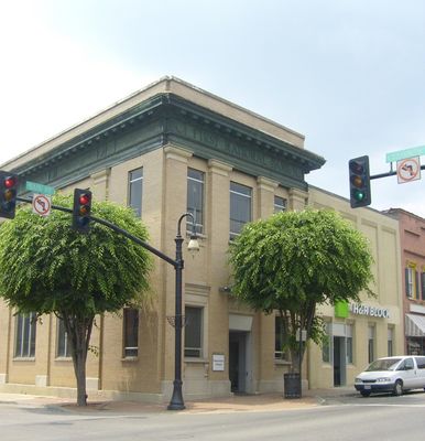 Galax - First National Bank Building
Located at the corner of Main and Grayson Streets.  Photo by Jeff Weaver, May 30, 2007.
