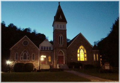 Saltville - Madam Russell Cjurch at Night
This fine image was taken by Don Smith on Thursday October 8, 2009.
