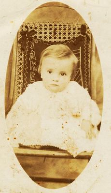 Townsand Worth Reeves.jpg
Townsand Worth Reeves, 1907-1909 infant son of Marshall William and Etta Louetta McMillan Reeves Nathans Creek.  Courtesy of Carole Eastridge Waters.

