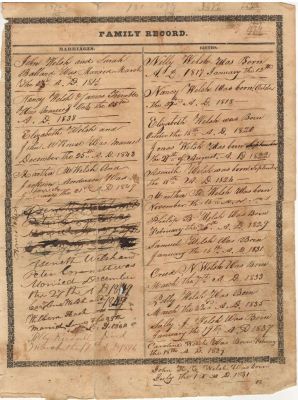 Welsh Family Record
