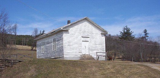 Barton's Cross Roads - Barton's Cross Roads Primitive Baaptist Church
This building is on the Flat Ridge Road not far from Grant.  Photo by Jeff Weaver, Spring 2003.
