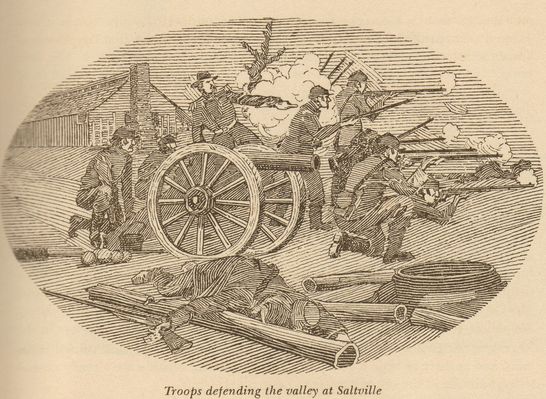 battleofsaltville.jpg
This is an artistist impression of the Battle of Saltville, October 2, 1864.
