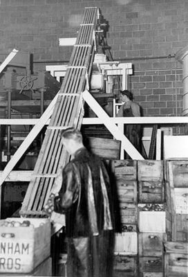 bonhambros2.jpg
This is a 1950s view of the Bonham Brothers operation near Chilhowie, Virginia.  David Bonham is seen in the black leather coat.

