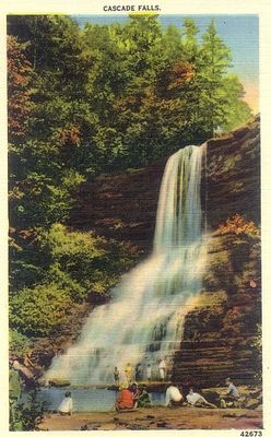Pembroke - Cascade Falls
From a 1940s linen postcard.
