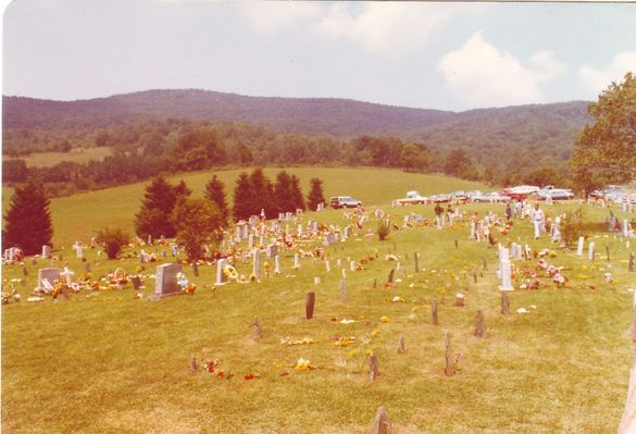 decorationday.jpg
This is a general and typical view of the decoration at Haw Orchard Cemetery, Grayson County, VA.  Photo by Jeff Weaver August 13, 1978.
