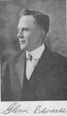 edwardsglenn.jpg
Born in Carroll County, VA on October 16, 1889.  Served in US Army, World War I.  Attorney.  Commonwealth's Attorney for Carroll County, VA in 1924.  photo circa. 1922.
