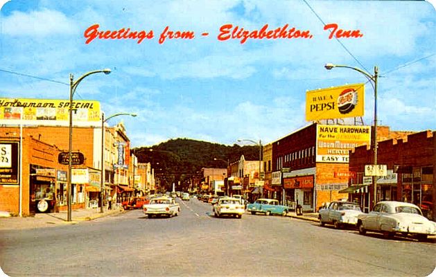 Elizabethton - Main Street
Another view of Main Street from a late 1950s postcard.
