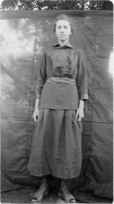 emsmith002.jpg
This is a photo of a young Esther Magdaline Smith, b.1-6-1878, d.3-9-1935, buried at Weaver Union Church Cemetery, Bristol, Sullivan County, TN.  She never married. Esther was born at Vance's Tank [Bristol], Sullivan County, TN.  She is the daughter of Mary Elizabeth Weaver Smith and James Latham Smith.
 
I would guesstimate the photo was taken  approximately 1900 or so.

 Courtesy of Debi Coe
 

