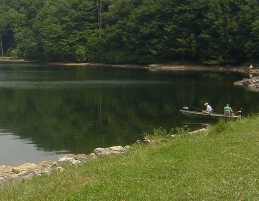 Laurel Bed Lake - Fishing
Some people fishing in Laurel Bed Lake on July 15, 2007.  Photo by Jeff Weaver.
