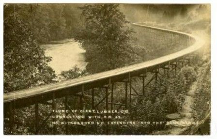 Giant Lumber Flume
This is the flume of the Giant Lumber Company, which operated near North Wilkesboro in the early 20th century.
