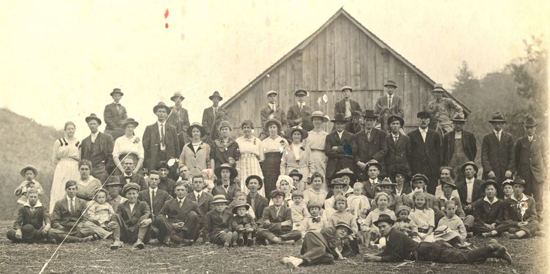 groupatbethel.jpg
This photo was taken at the Amos Parks farm in the Bethel community about 1915. According to my aunt, a version of it was published in The Declaration in Dec. 1963. I can ID a few people but most of them I don't know. I don't even know the occasion for the photograph. A cousin of mine has the original of this one and she has given me permission to share it out.
Courtesy of Rod Coates
