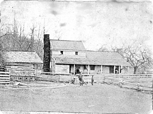 Baywood - Litrettle Hampton House
This old photo is of the home in later years with a number of 
additions, smoke house, etc. The core of this home is a log cabin built by Litrell Hampton around 1850.  Courtesy of Wade Weekes.  [email]weekesh@earthlink.net[/email]
