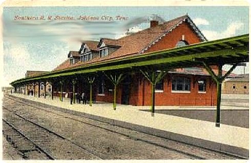 Johnson City - Railroad Depot
This postcard dates from the 1920s.

