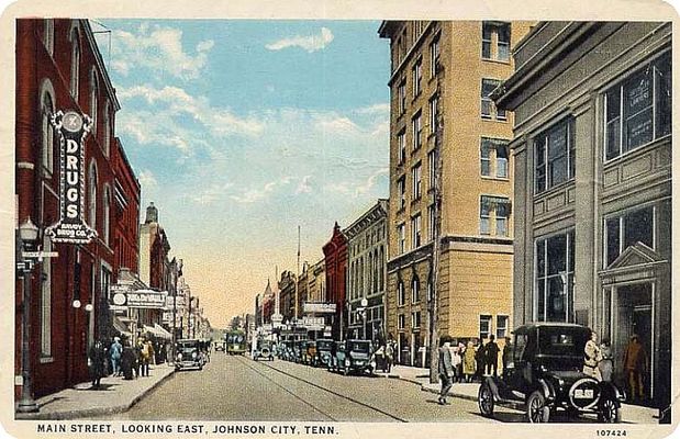 Johnson City - Main Street
From a 1922 postcard.
