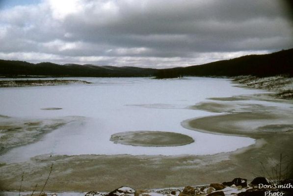 Near Saltville - Laurel Bed Lake
This January 1969 Don Smith photo shows a frozen Laurel Bed Lake.  Courtesy of Don Smith [email]dsmith1043@comcast.net[/email]
