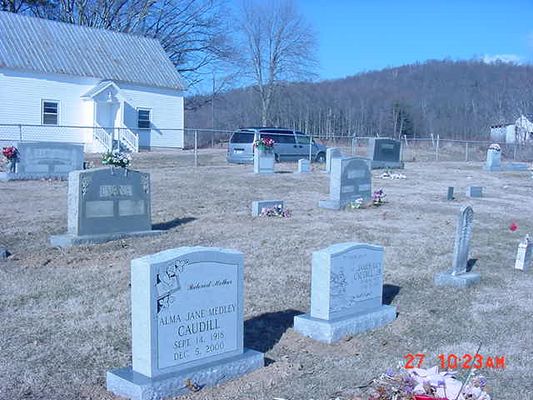 Laurel Glen Regular Baptist Church
Laurel Glen Regular Baptist church, Alleghany County, NC.
My parents,(Caudill/Medley)my maternal grandparents(Medley/Carpenter); Evans, Higgins, Baugess are some of the people buried here. Across the road to the left of the church is a cemetery for black families who also used the church on alternate Sundays.  Courtesy of Nanalee Wrenn 
