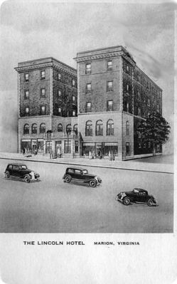Marion - Lincoln Hotel
From a 1930s postcard. This hotel has recently been renovated as is now known as the General Francis Marion Hotel.
