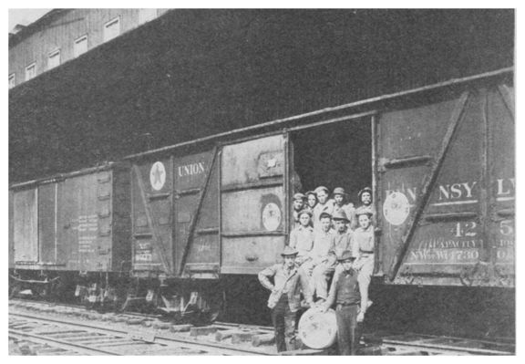 loadingcrew.jpg
This image shows the crew which loaded Mathieson products on the railcars.  It was taken from the 1922 Alkalite.
