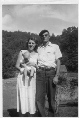 Waddell, Mattie, Betty and George
This 1954 photo was taken by Mattie's brother Clarence Weaver at Grassy Creek.
