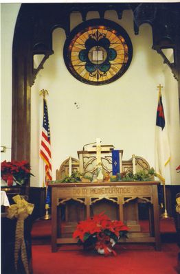 Saltville - Madam Russell Methodist Church Sanctuary
This December 24, 2006 photo by Jerry W. Catron shows the interior sanctuary of Madam Russell United Methodist Church.
