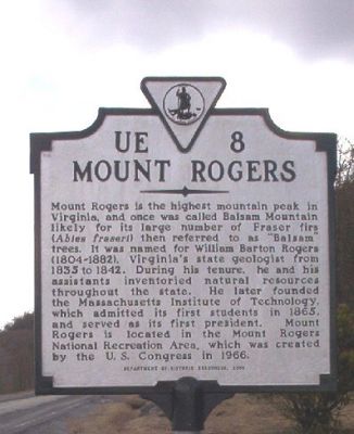 Mount Rogers Sign
