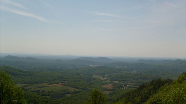 Cumberland Knob - View into Surry County
Photo by Jeff Weaver May 20, 2007.
