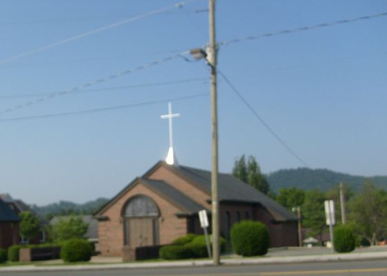 Sparta - Sparta Presbyterian Church
The Sparta Presbyterian Church was established in 1900 as Carson Memorial Presbyterian Church.  The name was changed about 1952.  Photo June 26, 2007 by Jeff Weaver.
