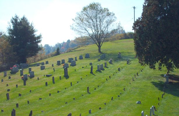 pics 206.jpg
This photo shows a wide shot of the cemetery at Baptist Chapel Church.  Photo October 4, 2006 by Jeff Weaver.
