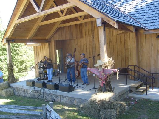 Grayson Highlands State Park -Wayne Henderson & Friends
This photo shows Wayne Henderson and Friends on sttage at the 2007 Grayson Highlands Falls Festival, September 29, 2007,  Photo by Jeff Weaver.
