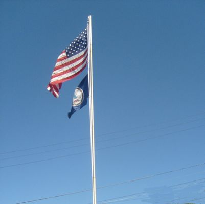 Chilhowie - Old Glory
This photo shows Old Glory flying over the cChilhowie Public Library.  Photo by Jrff Weaver, October 2007.
