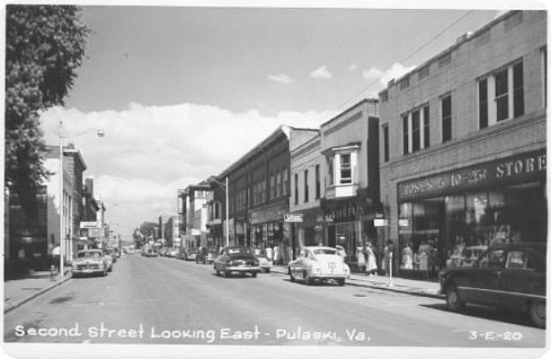 Pulaski - Second Street
This 1950s postcard shows the street scape at that time.
