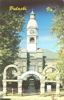 Pulaski - Pulaski County Court House
From a 1970s postcard.
