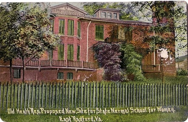 Radford - Radford Normal School
This 1917 postcard shows the proposed location for the women's extension from Virginia Polytechnic Institute, and that new school is now known as Radford University.
