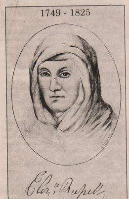 russellmadam.jpg
Madam Russell, as she was known, was a sister of Virginia's Revolutionary War Governor Patrick Henry.  She was first married to Rev. War. Brig. General William Campbell and then to Rev. War Brig General William Russell.  She was also known as the mother of Methodism in Southwest Virginia.  She lived at Saltville and later at Sulphur Springs (Chilhowie).
